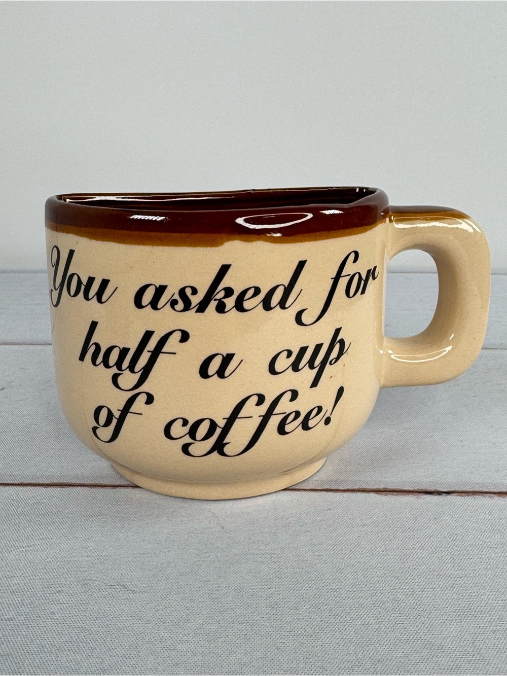 Vintage "Half a Cup of Coffee" Novelty Mug Mississippi Souvenir